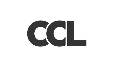 CCL logo design template with strong and modern bold text. Initial based ve.. Illustrazione stock