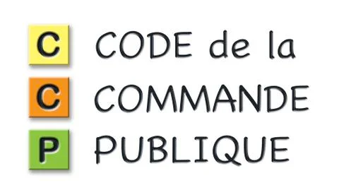 CCP initials in colored 3d cubes with meaning in french language Stock Illustration