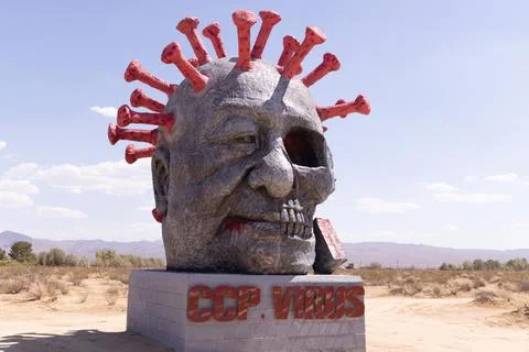 CCP Virus Artwork Display Foto stock