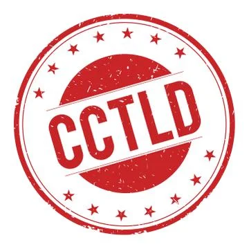 CCTLD stamp sign Stock Illustration