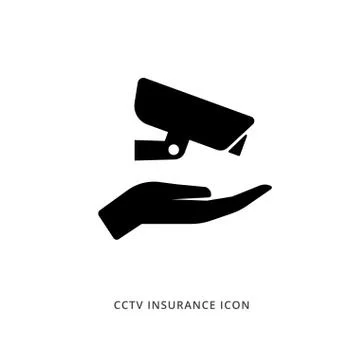 CCTV above the hand. Isolated Vector Illustration Stock Illustration