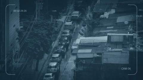 CCTV Busy Road In Developing Country Stock Footage 220613882