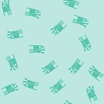 Cctv cable wire line seamless pattern Stock Illustration