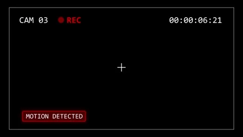 CCTV CAM 3 Interface with Motion Detected Alert and Recording Monitor Overlay Stock Footage 341964926