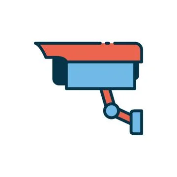 Cctv cam of security system vector design Stock Illustration