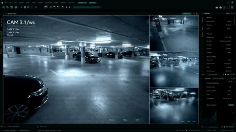 CCTV Camera Building Garage Stock Footage 260472275