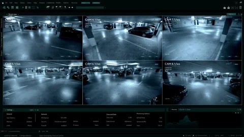 CCTV Camera Building Garage Stock Footage 260472451