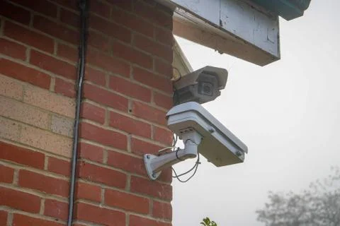 CCTV camera on a building Fotos de archivo