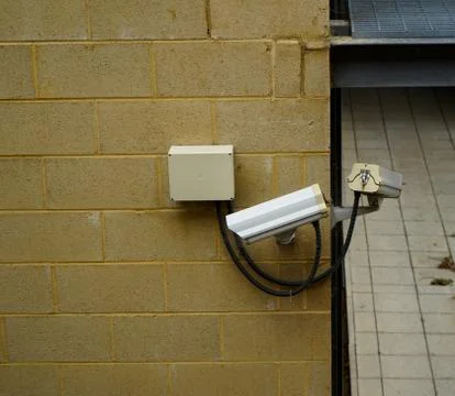 CCTV camera on a building Stock Photos