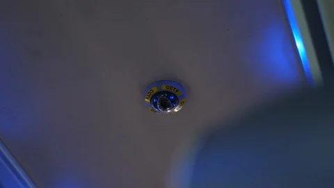 CCTV camera on the Bus. Concept of surveillance, protection and safety 库存影片 113327992