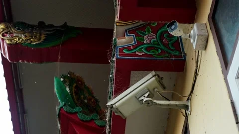 CCTV camera in Chinese temple Stock Footage 207662622