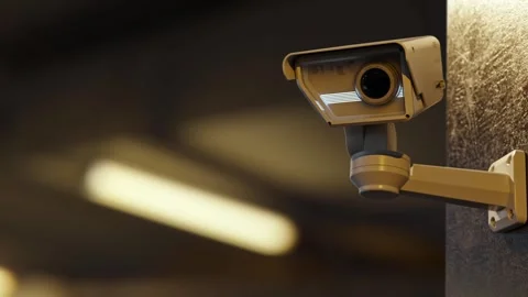 CCTV camera In the dim atmosphere seamless looping animation. Stock Footage 303139760
