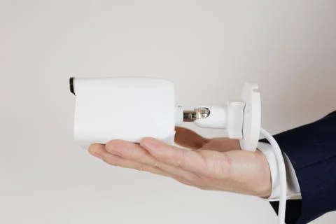 CCTV camera for home security. Videcam, smart home technology Stock Photos