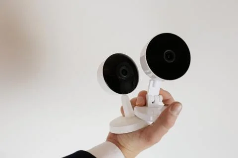 CCTV camera for home security. Videcam, smart home technology Stock Photos