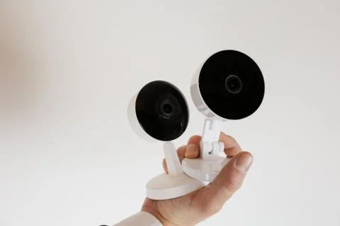 CCTV camera for home security. Videcam, smart home technology Stock Photos