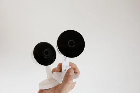 CCTV camera for home security. Videcam, smart home technology Stock Photos