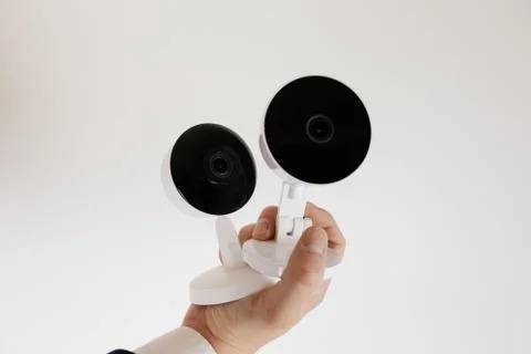 CCTV camera for home security. Videcam, smart home technology Stock Photos