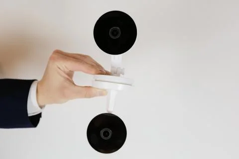 CCTV camera for home security. Videcam, smart home technology Foto stock