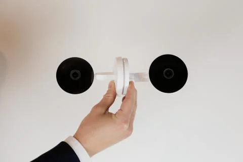 CCTV camera for home security. Videcam, smart home technology Stock Photos
