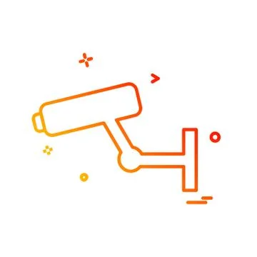 CCTV camera icon design vector Illustrazione stock
