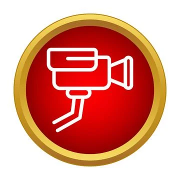 Cctv camera icon illustrating security and surveillance concepts Stock Illustration