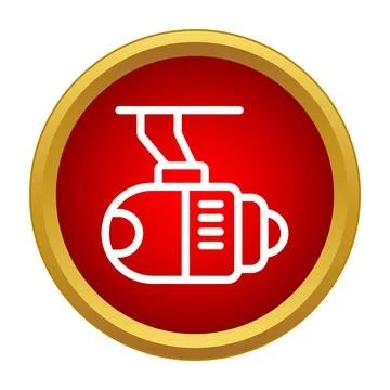 Cctv camera icon providing security and surveillance monitoring Stock Illustration