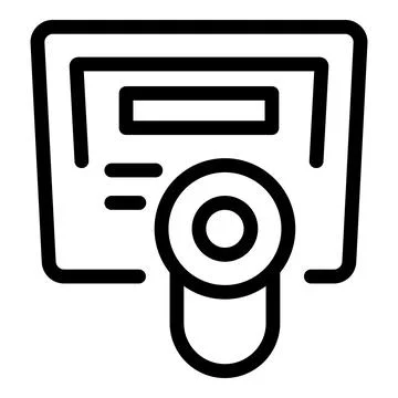 Cctv camera icon showing security system monitoring Stock Illustration