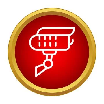 Cctv camera icon symbol for security surveillance monitoring Stock Illustration