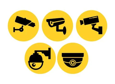 CCTV camera icon vector security video sign. cctv symbol silhouette safety Ilustración de archivo