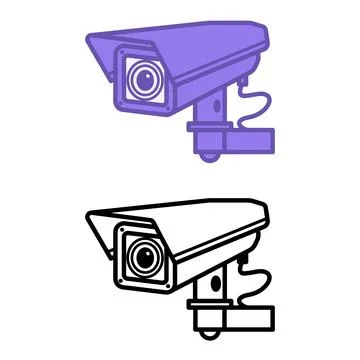 CCTV Camera Icons. Vector Illustration. Security Camera Provides Online Sur.. Stock Illustration