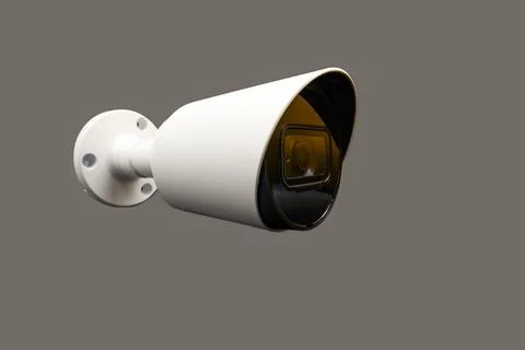 CCTV camera isolated on gray background Stock Photos