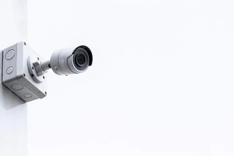 CCTV camera isolated on white background Stock Photos