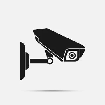 Cctv camera isolated on white background.vector illustration Stock Illustration