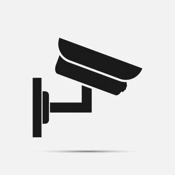 Cctv camera isolated on white background.vector illustration Stock Illustration