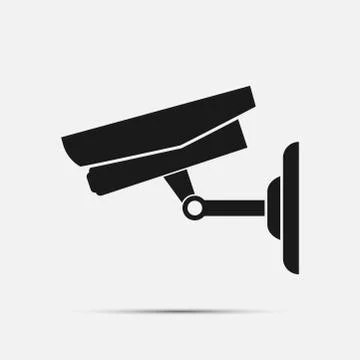Cctv camera isolated on white background.vector illustration Stock Illustration