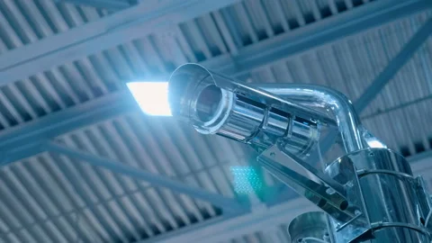 CCTV camera perform security functions on the territory of the protected object Stock Footage 187904042