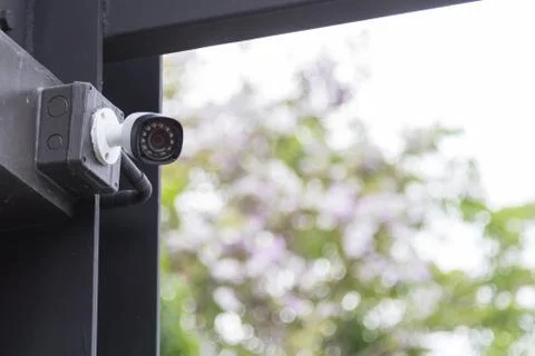 The CCTV camera. Stock Photos