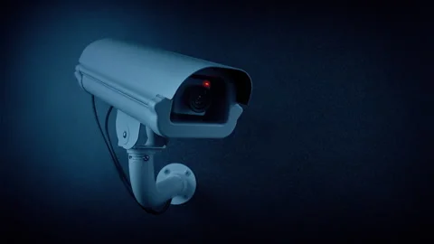 CCTV Camera Recording Inside Dark Building Loop Vídeos de archivo 329393496