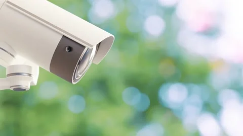 CCTV camera Scan the area for surveillance purposes.  Stock Footage 227729188