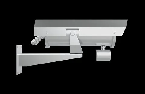 CCTV camera. Security camera isolated on white 3d image illustration Stock-Illustration