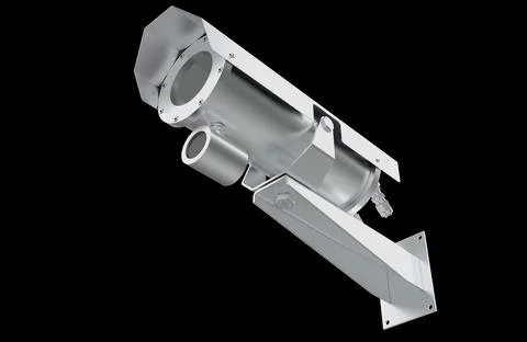 CCTV camera. Security camera isolated on white 3d image illustration Ilustración de archivo