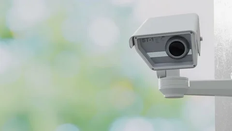 CCTV camera security installed on wall of the building.  Stock Footage 227971640