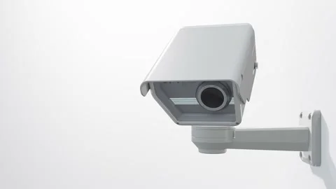 CCTV camera security installed on white background.  Stock Footage 227971627