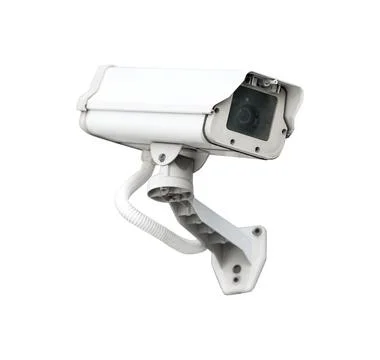 CCTV camera security isolated white background. Stock Photos