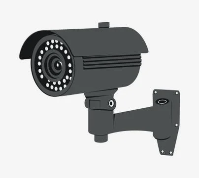 CCTV Camera. Security Surveillance System Illustrazione stock