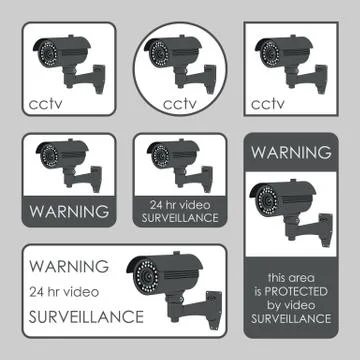 CCTV Camera. Security Surveillance System Illustrazione stock