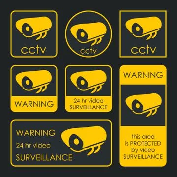 CCTV Camera. Security Surveillance System Illustrazione stock