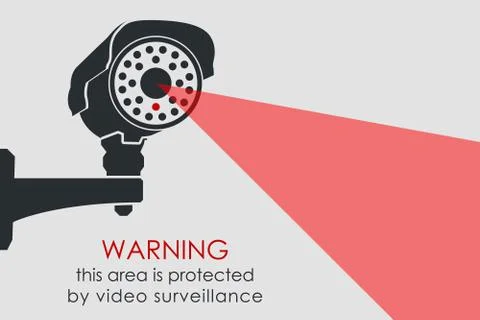 CCTV Camera. Security Surveillance System Stock Illustration