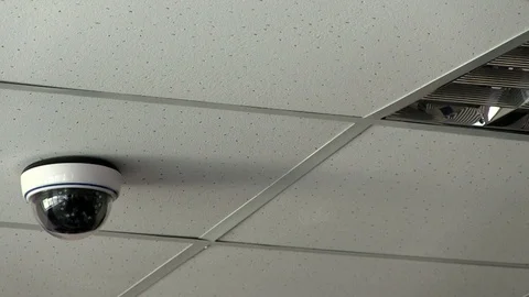 CCTV Camera Security System At Ceiling Stock Footage 74009863