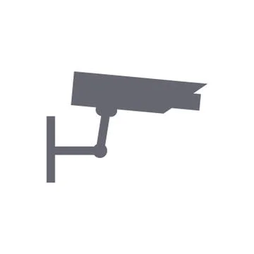 Cctv camera of security system flat style icon vector design Stock Illustration